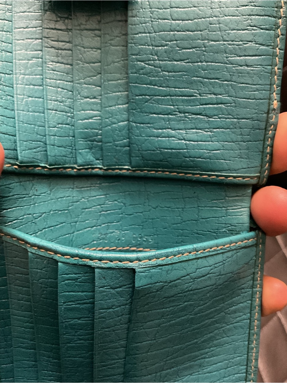Gucci Horsebit GG CANVAS wallet beige teal gold - Picture 7 of 8